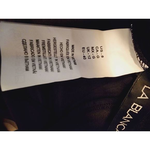 La Blanca One Piece Swimsuit Black Push Up Twist Plunge Ruched 8 New - Picture 5 of 7